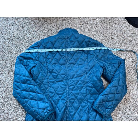 Land's End quilted Jacket/Coat, SP, SMALL PETITE, Teal/Blue Green - Picture 5 of 8